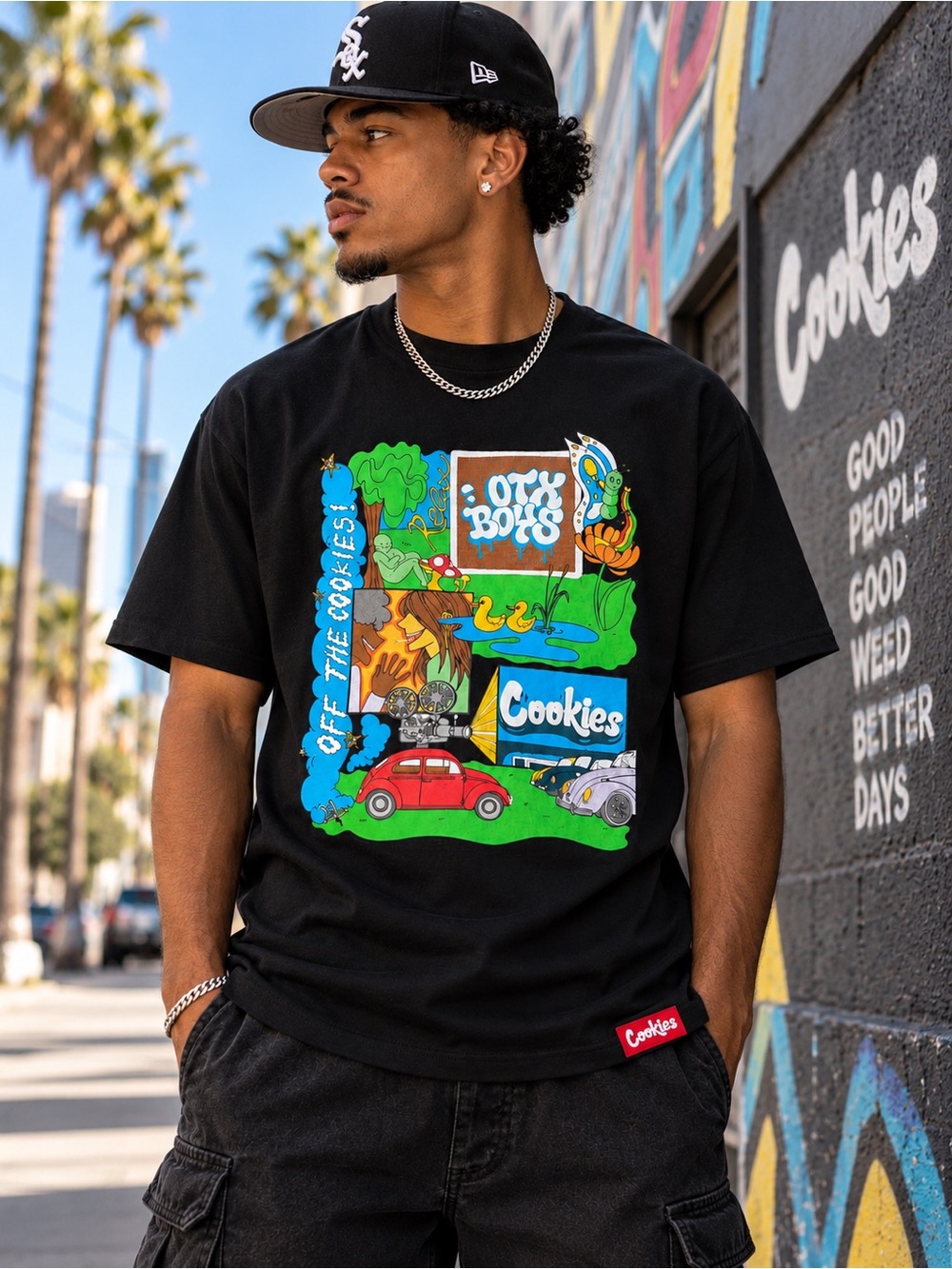 COOKIES x OTXBOYZ Collage Graphic T-Shirt - XL